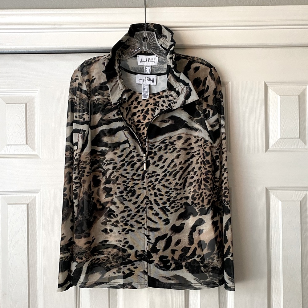 Joseph Ribkoff black multi 2 piece jacket set